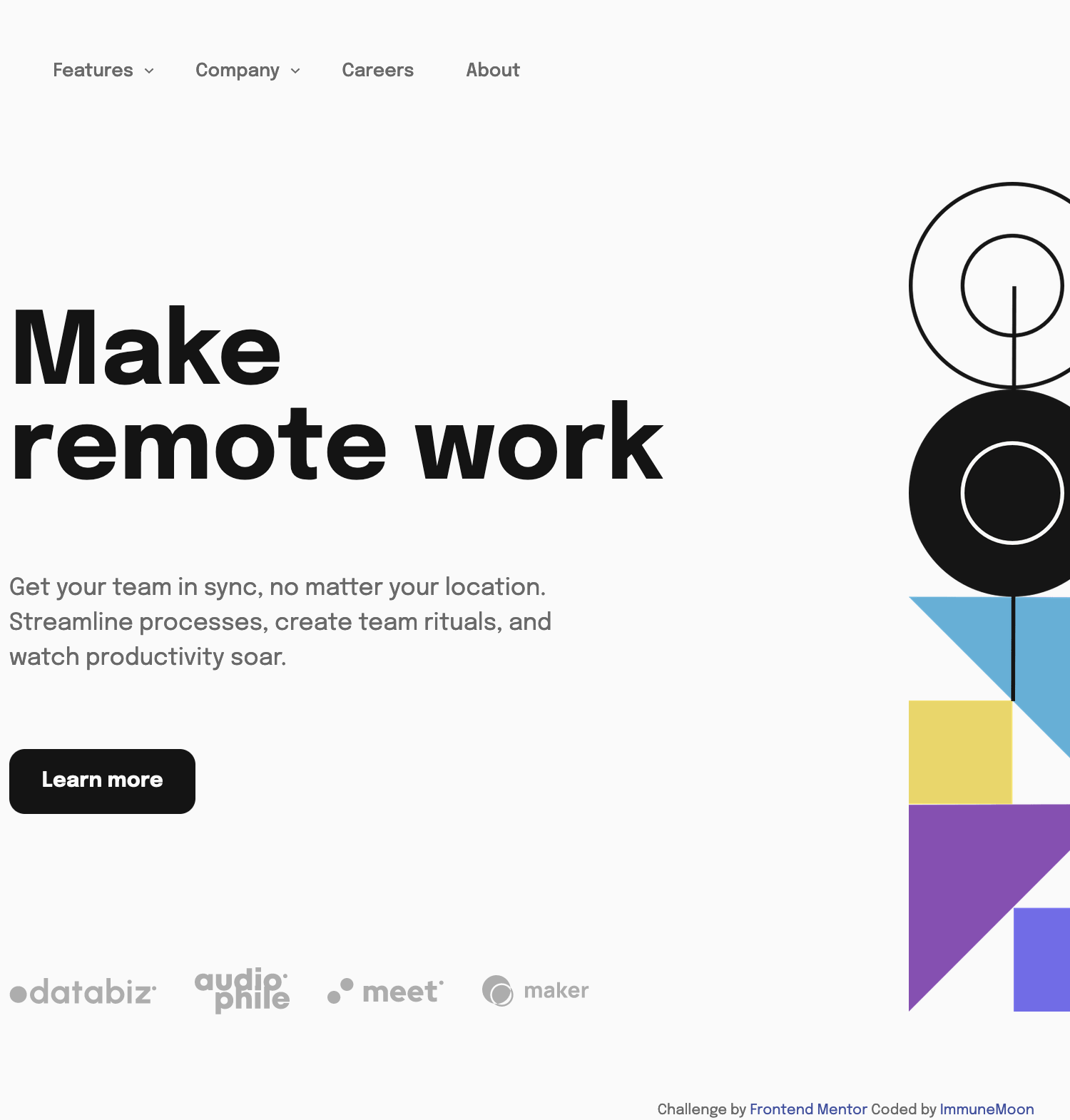Intro Section w/ Dropdown Nav